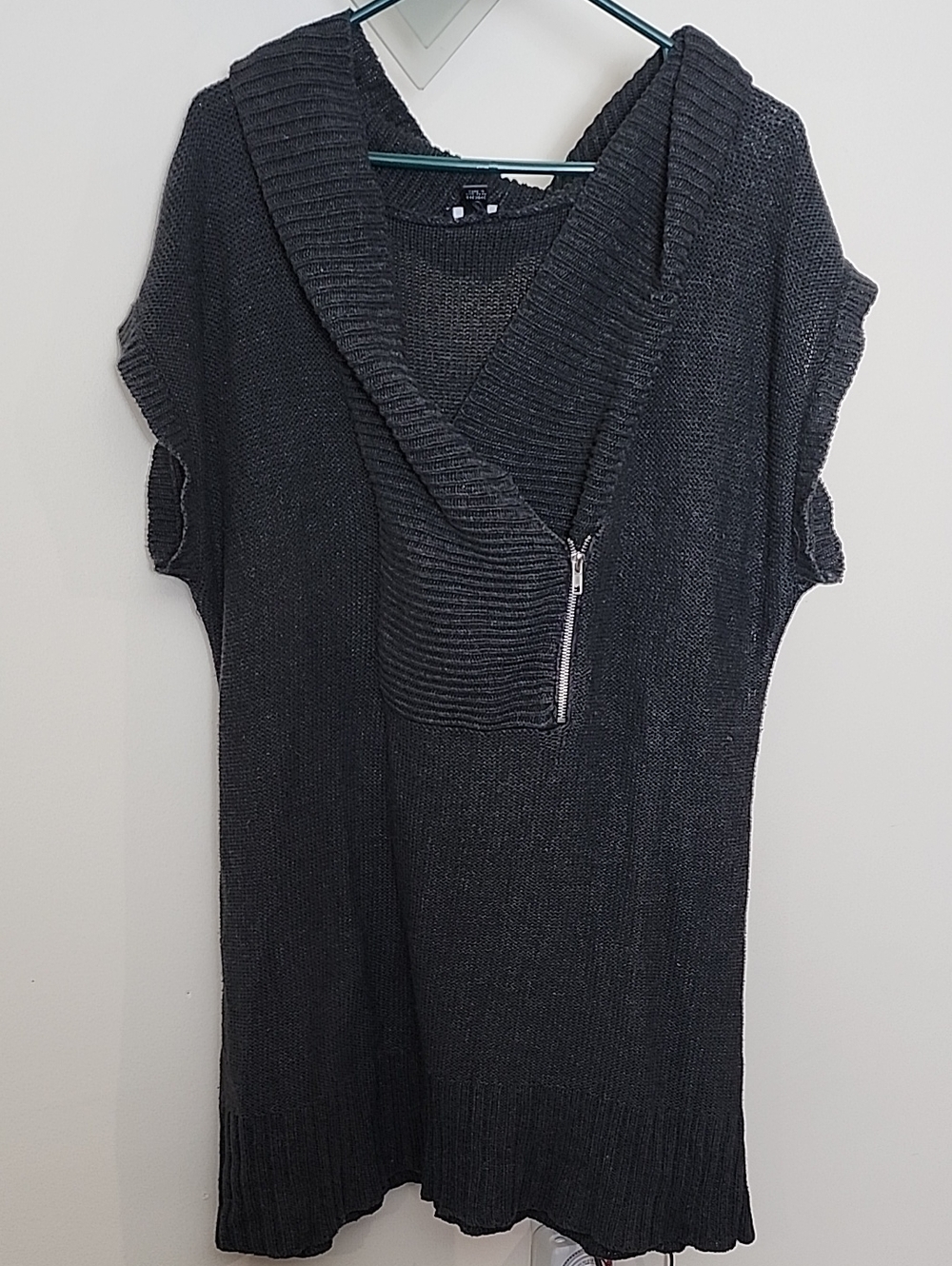 New Directions Grey Knit Sweater Dress